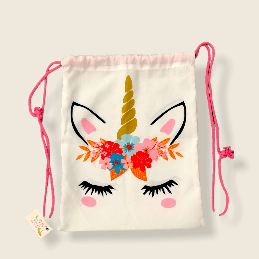 Unicorn Drawstring Backpack sack bag NWT